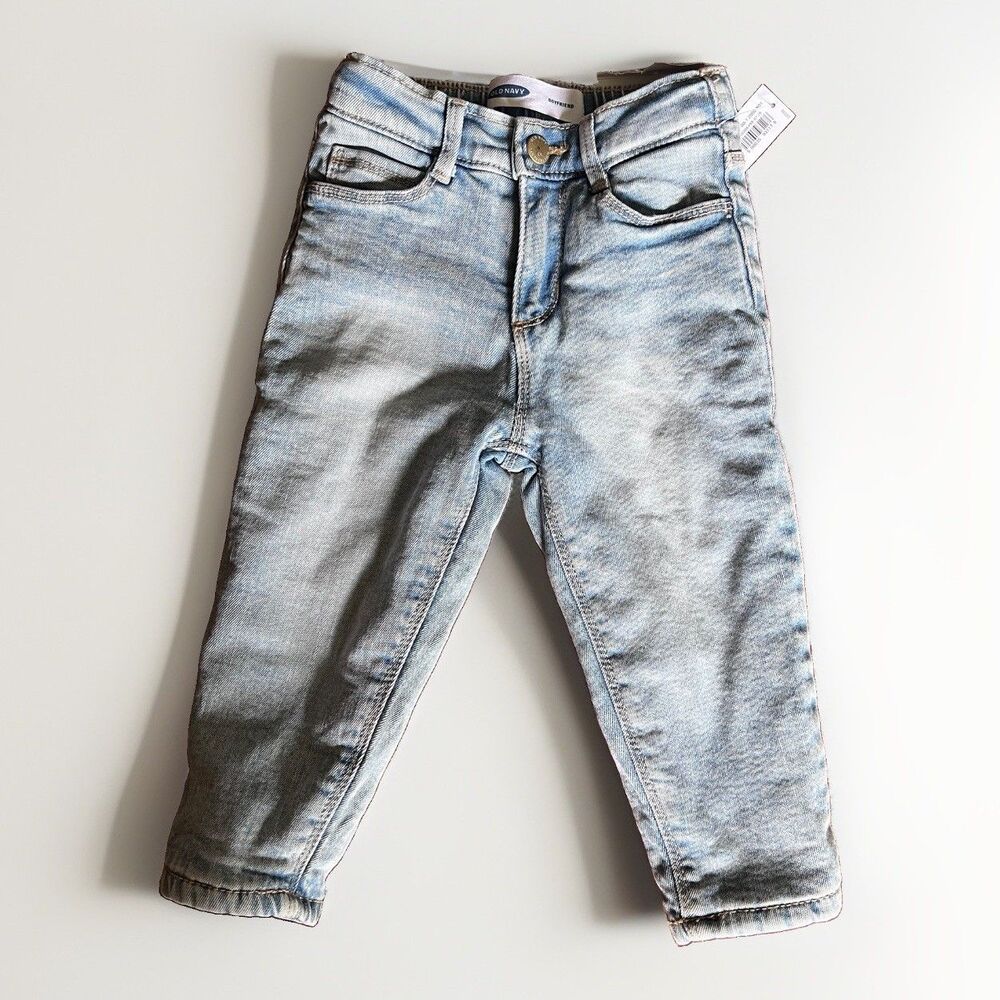Old Navy Fleece Lined Blue Jeans Boyfriend Snow Warm 2t